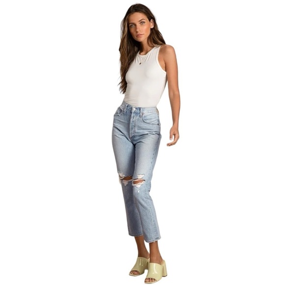 Agolde Riley High Rise Straight Leg Jeans- Size 26 - Picture 2 of 14